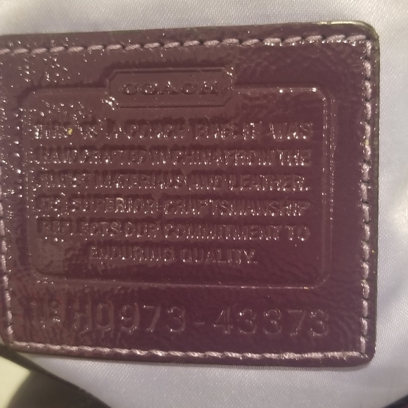 COACH Alex Optic Art Sateen Large Purple Crossbody - Picture 9 of 9